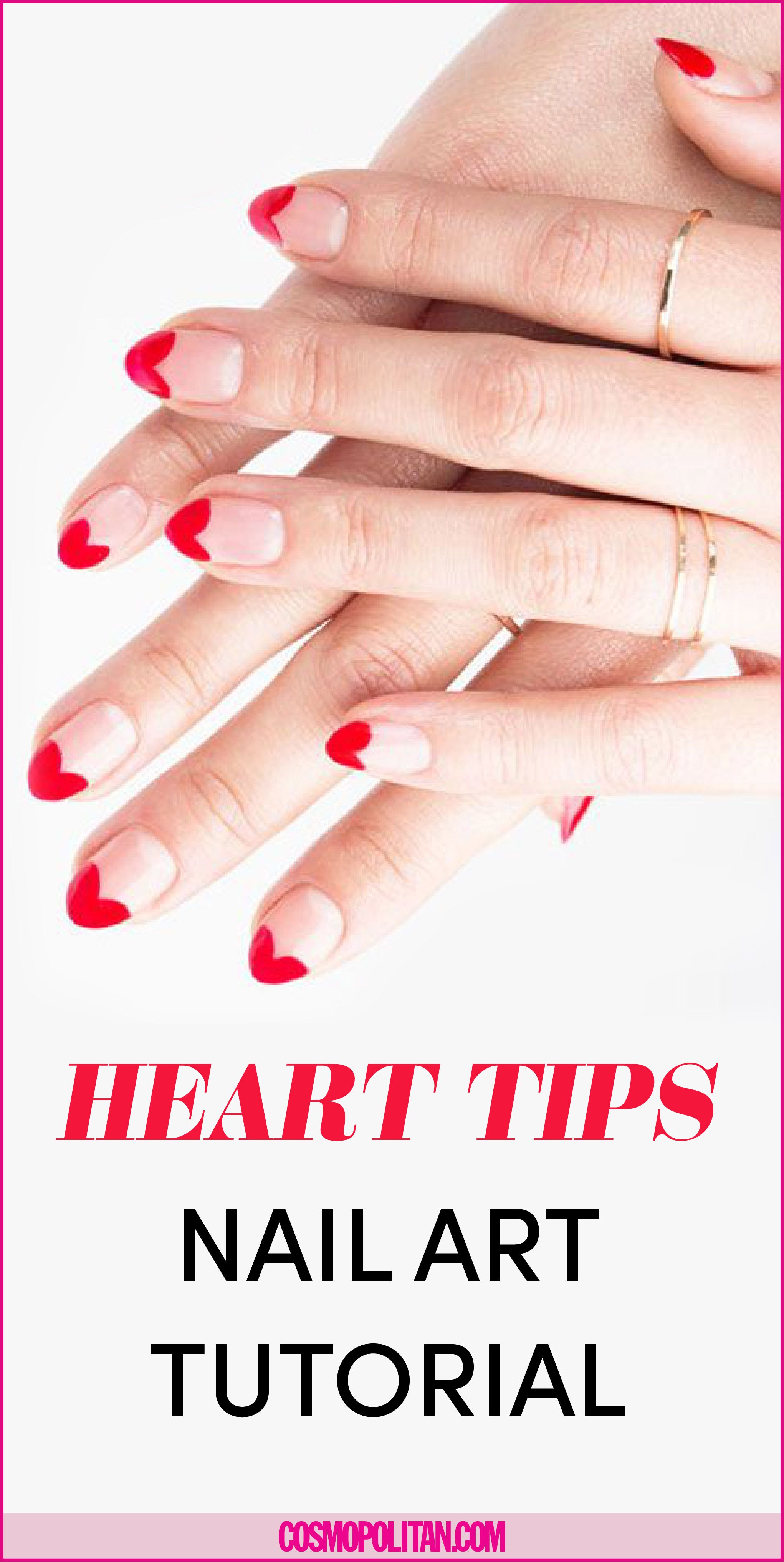 Manicure of the Month: Pink & Red Heart Nails - living after midnite